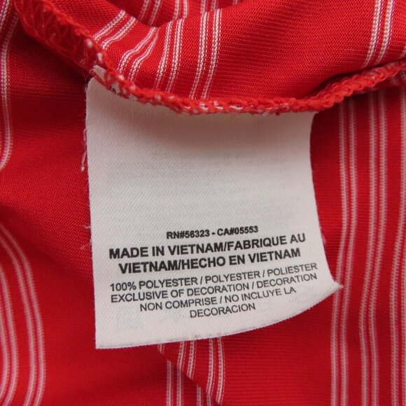 Nike Golf Mens Large Dri Fit  Tour Performance Red White Stripe Polo Shirt Top - Picture 7 of 9